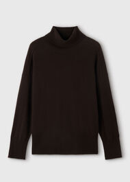 Cashmere Seam Roll Neck Knit