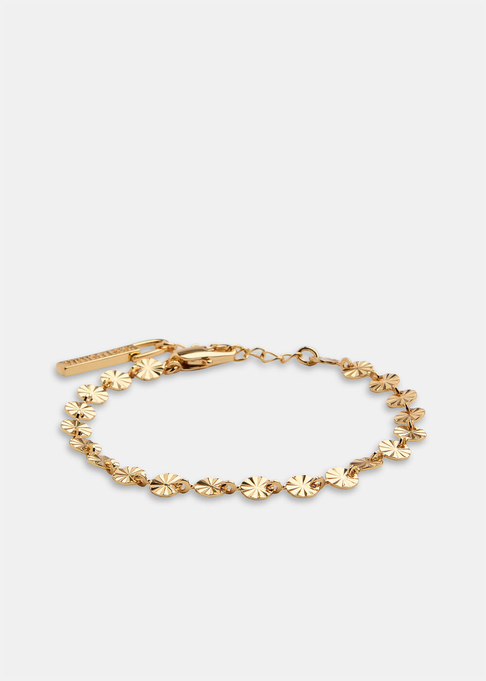 Textured Circle Chain Bracelet