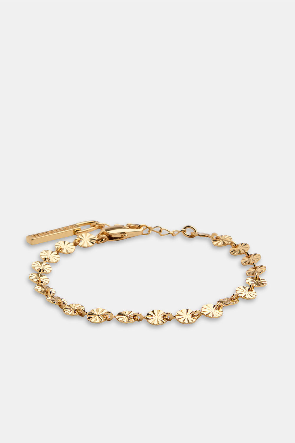 Textured Circle Chain Bracelet