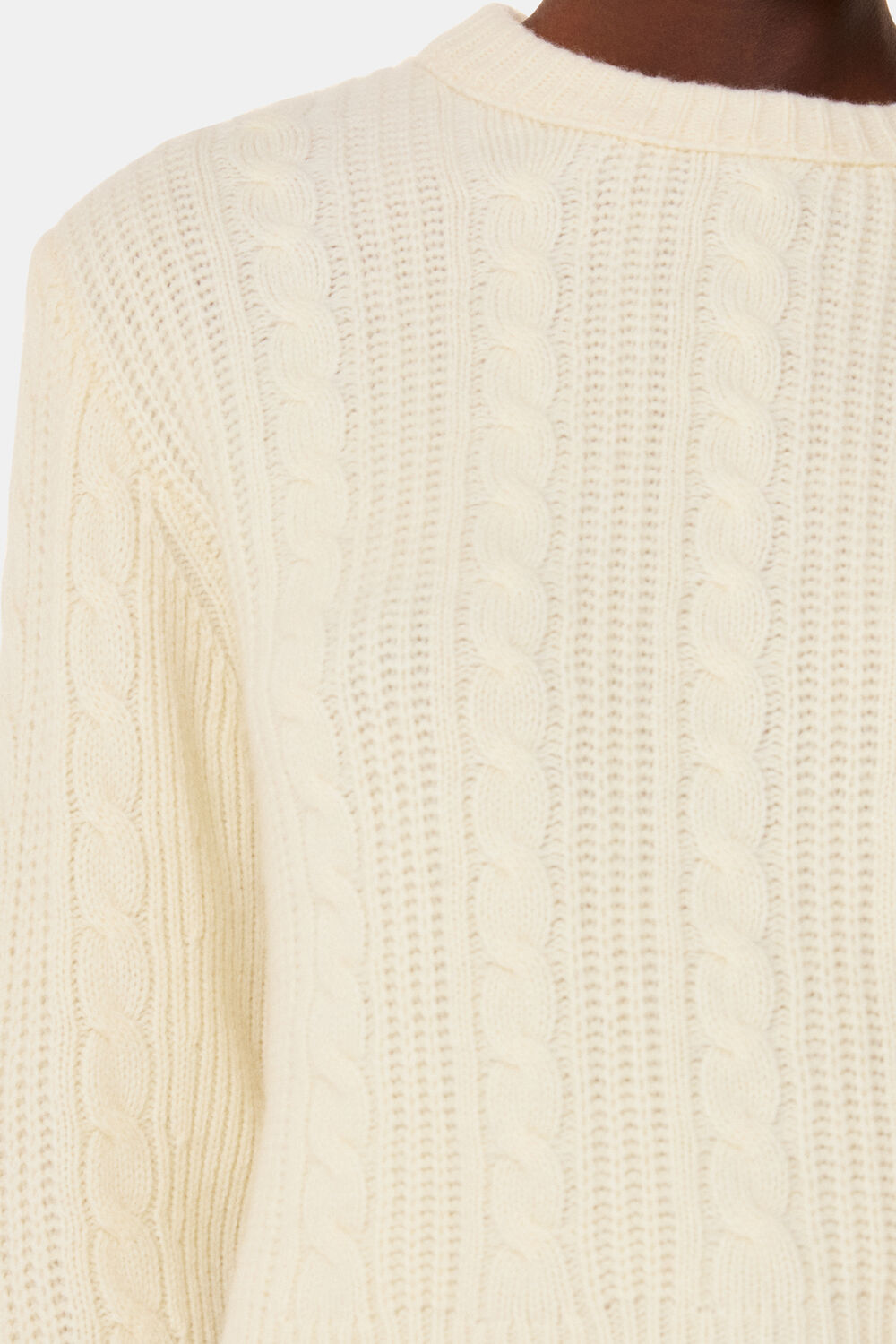 Cable Detail Crew Neck Knit