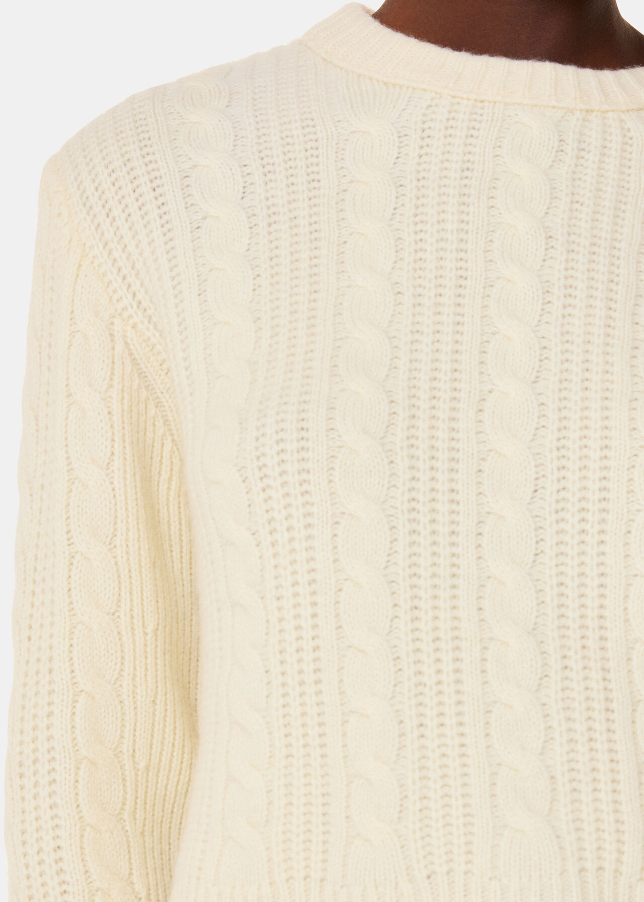 Cable Detail Crew Neck Knit