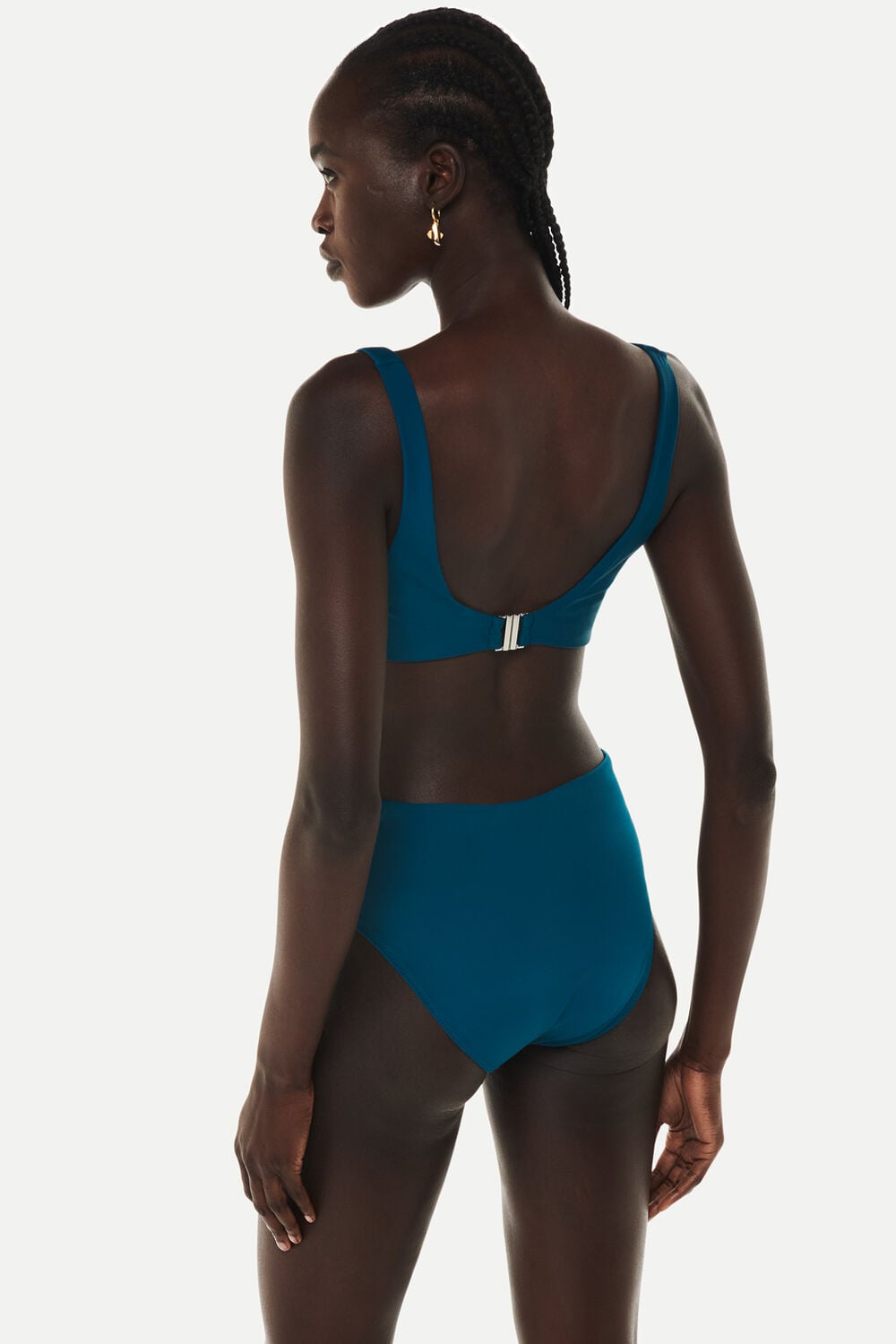 Teal High Rise Bikini Bottom