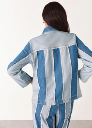 Denim Vertical Stripe Jacket