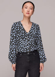 Dalmatian Print Collar Top