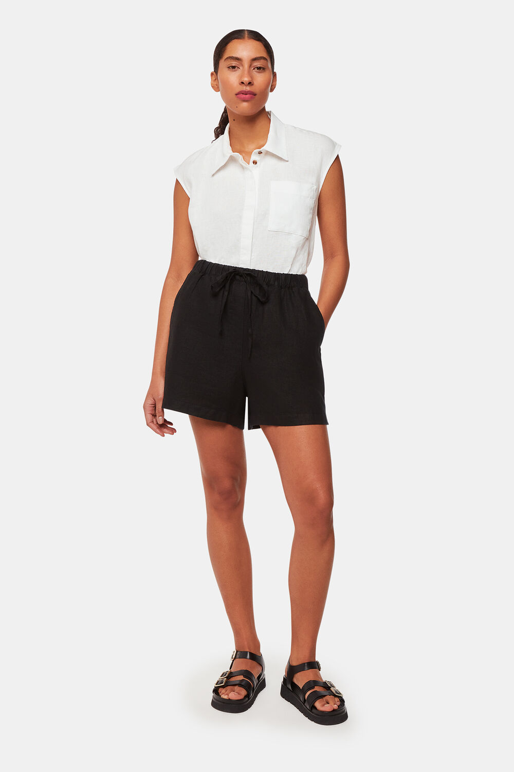 White Olivia Linen Shirt