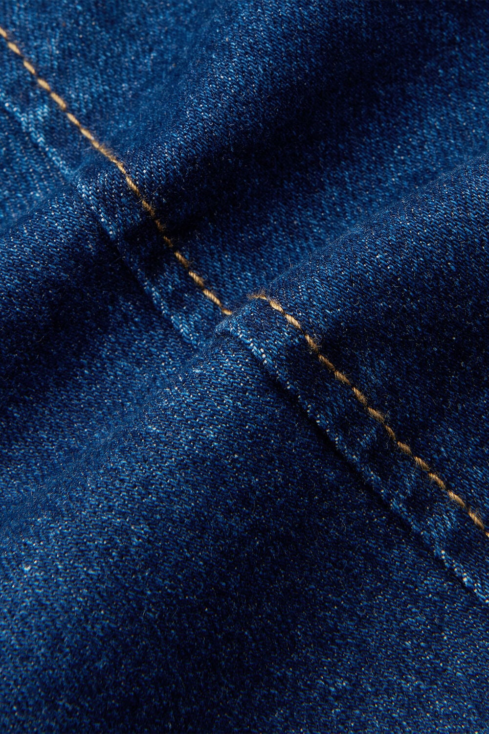 Denim Stretch Cotton Collared Shirt