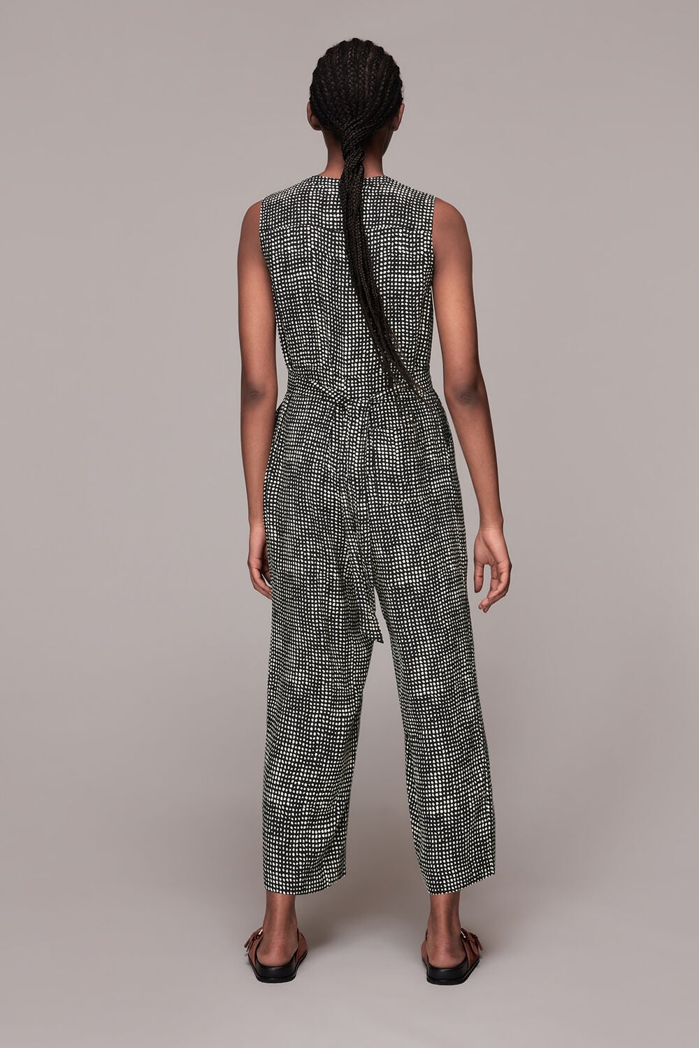 Josie Spotted Check Jumpsuit