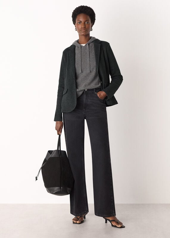 Dark Grey Slim Jersey Jacket