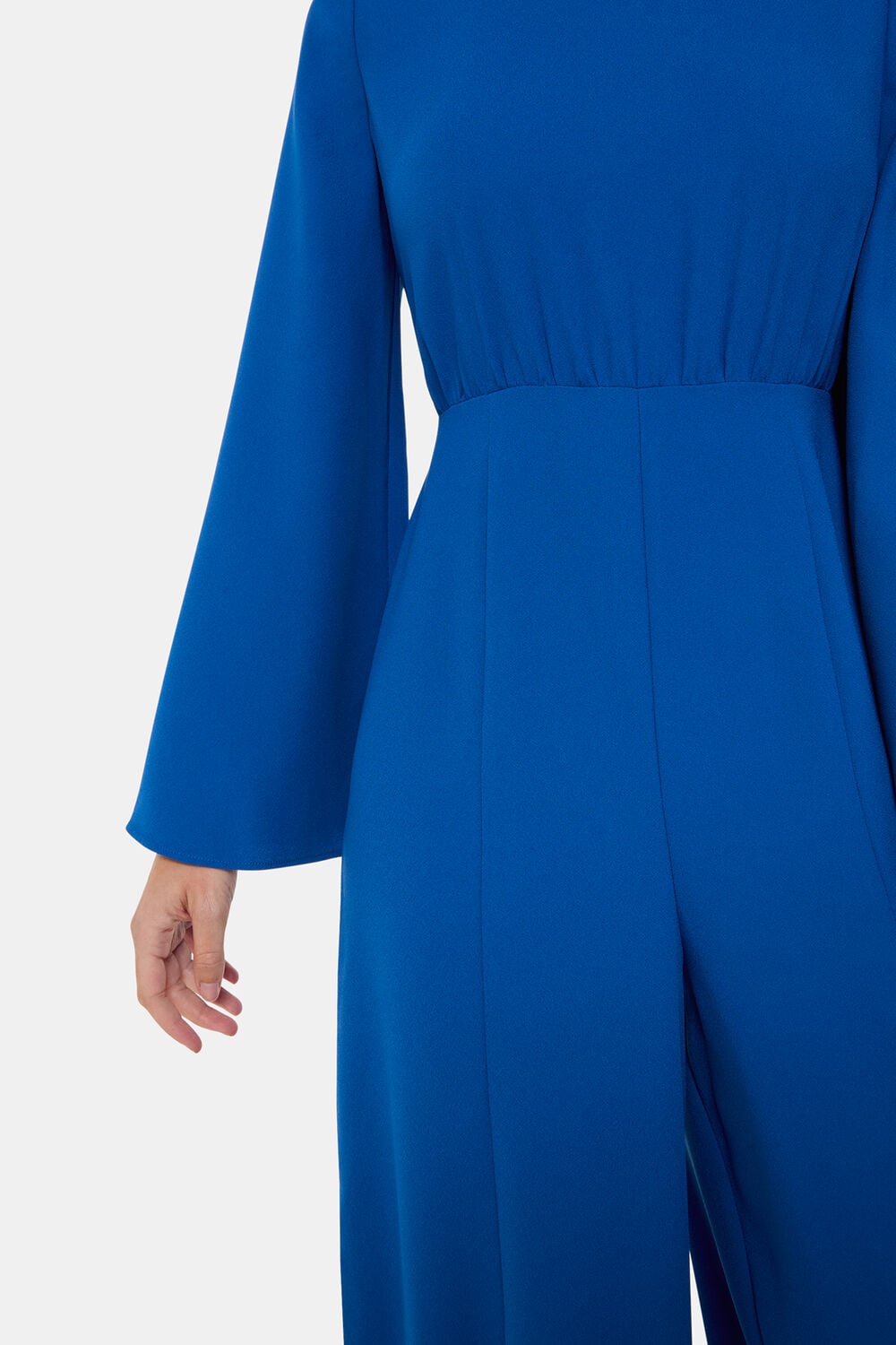 Blue Bonnie Gathered Jumpsuit