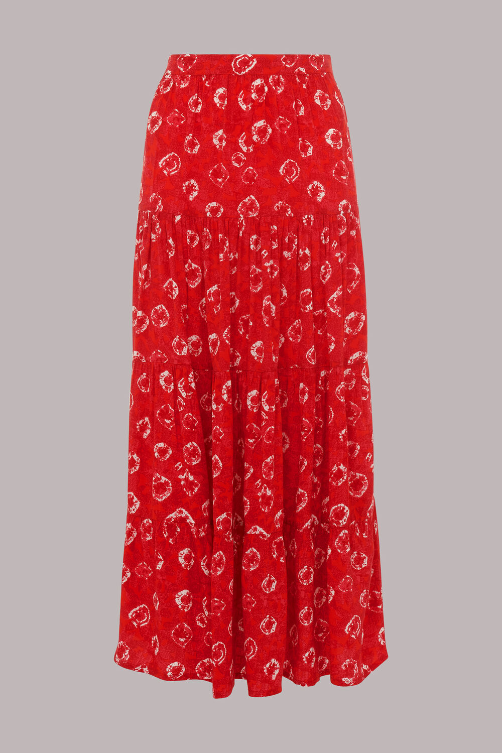 Tie Dye Floral Tiered Skirt