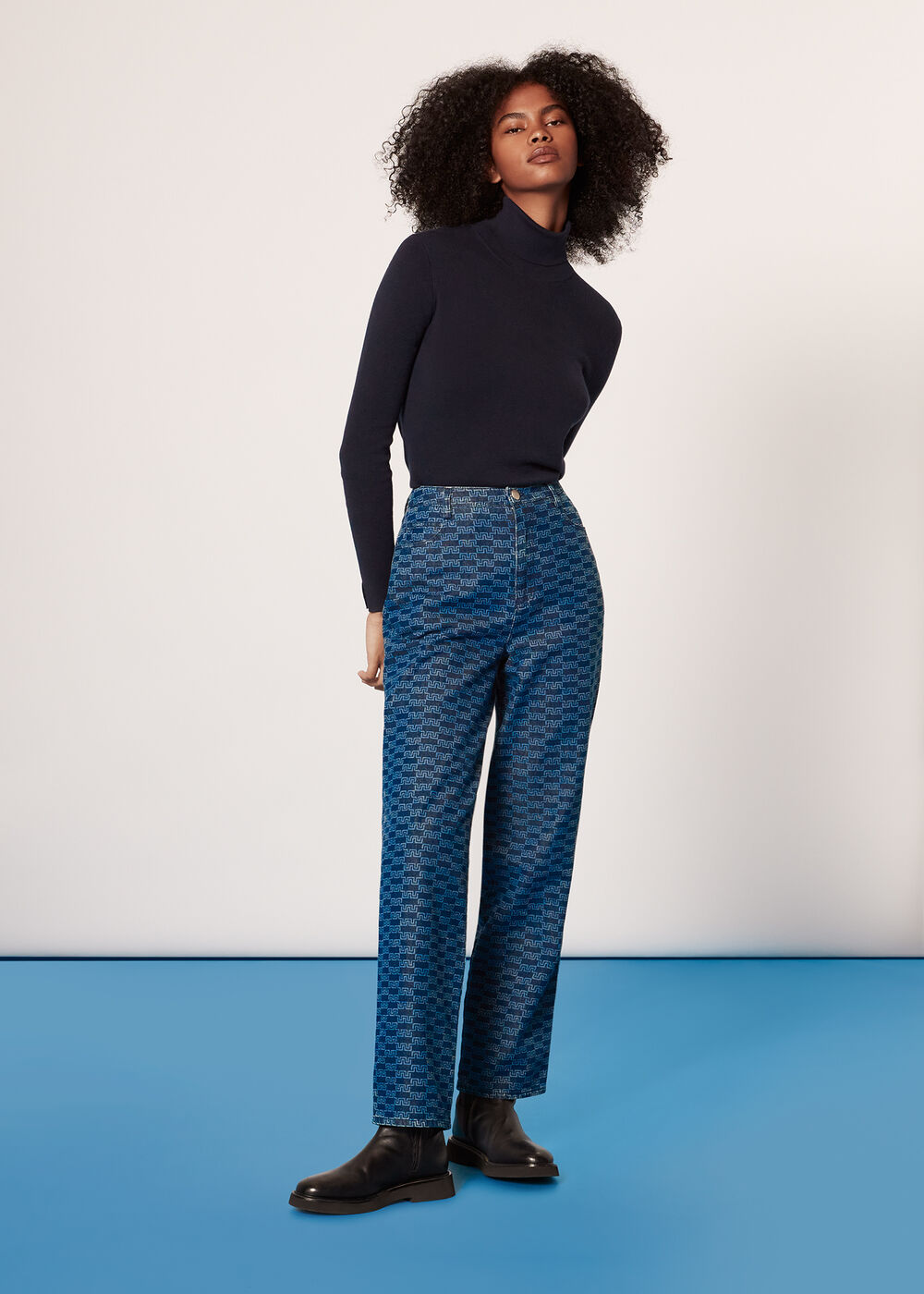 Tangle Check Denim Trouser