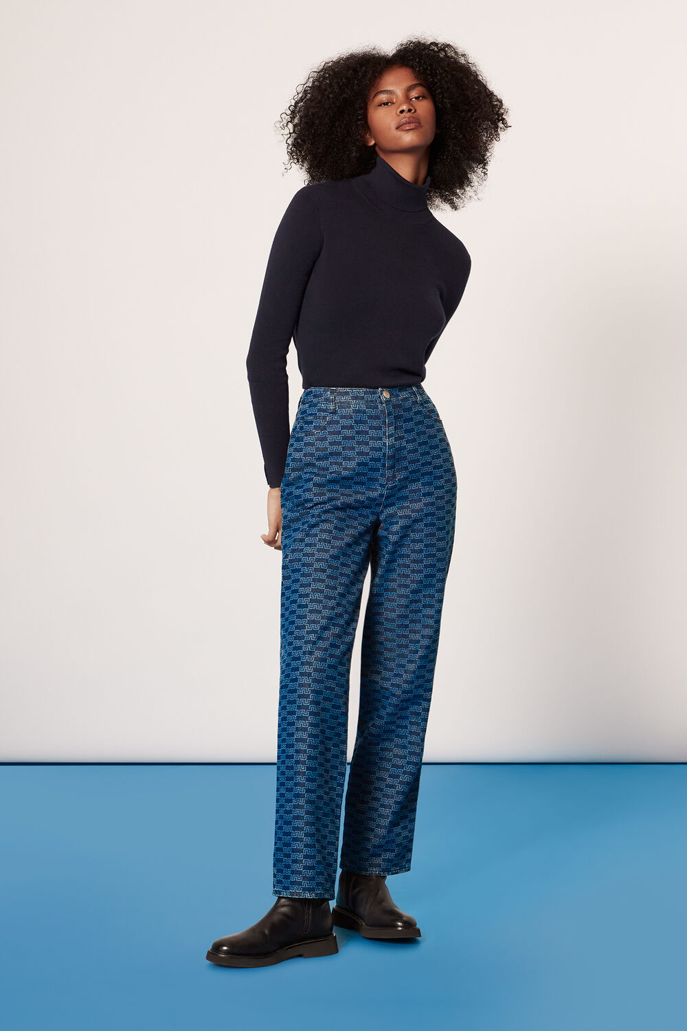 Tangle Check Denim Trouser