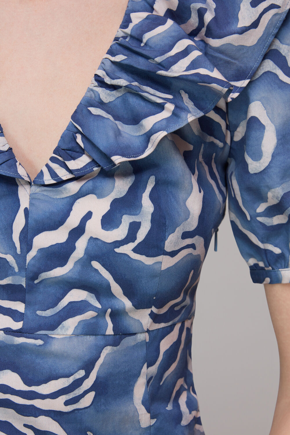 Watercolour Zebra Poplin Dress