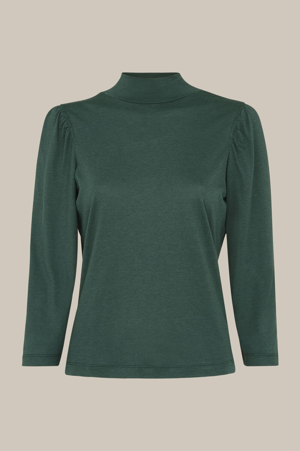 High Neck Puff Sleeve Top