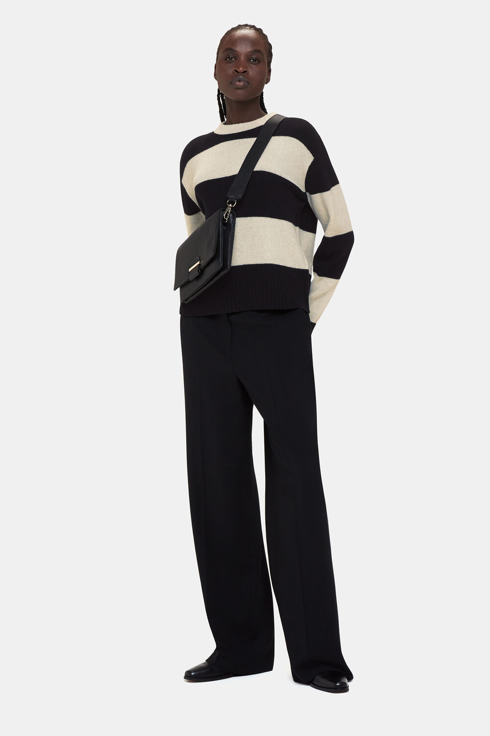 Wool Block Stripe Jumper