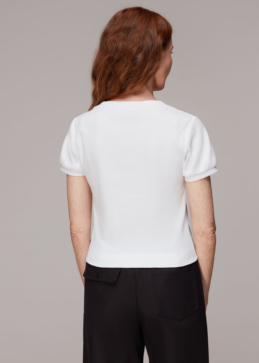 Bella Ribbed Button Up Tee