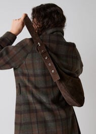 Sia Suede Curved Crossbody Bag