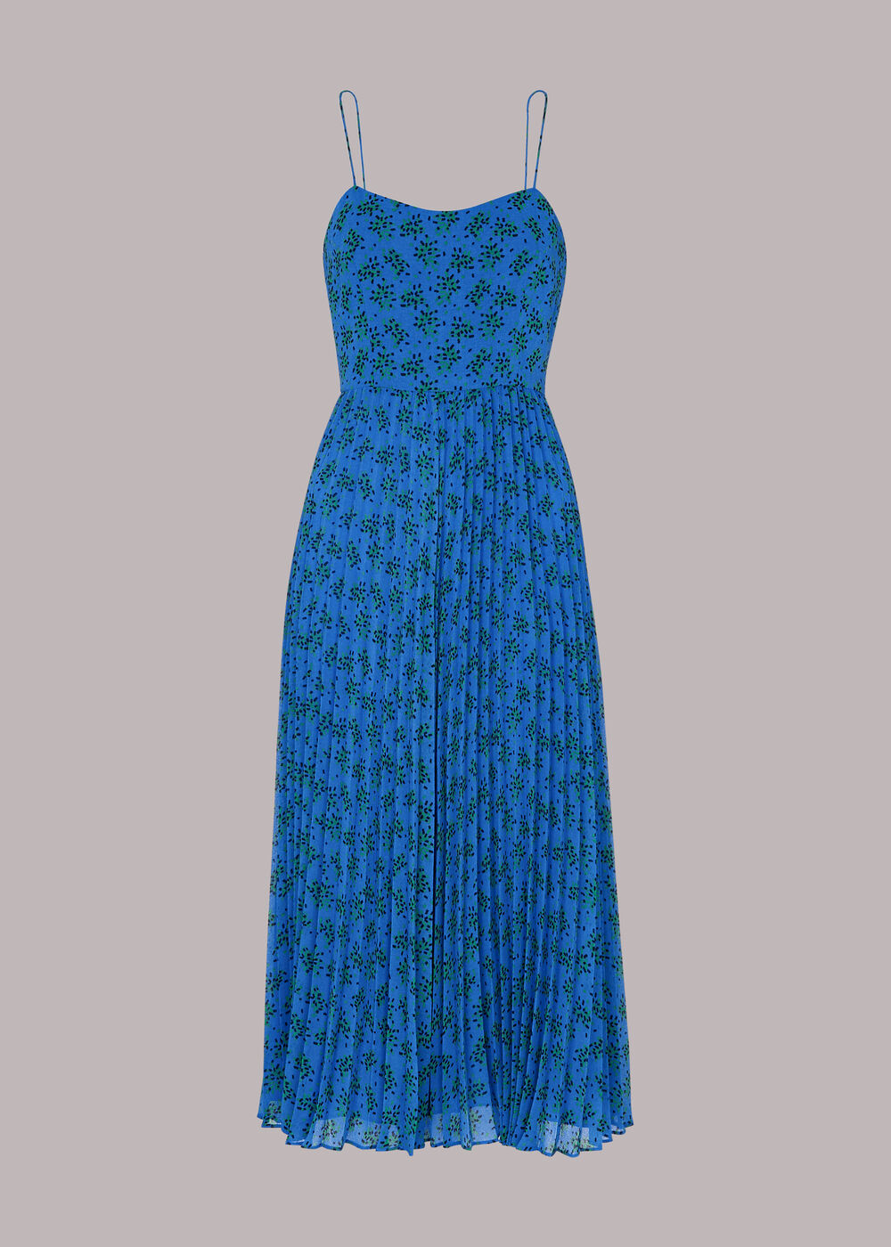 Kinetic Strappy Pleated Dress