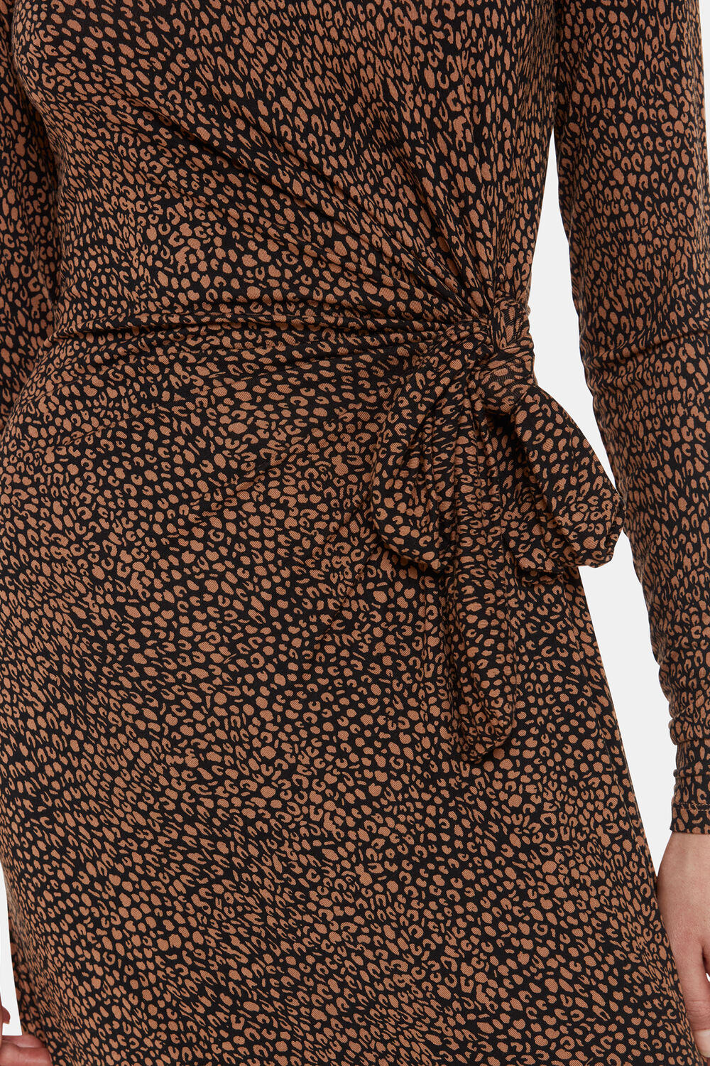 Coffee Bean Tie Jersey Dress