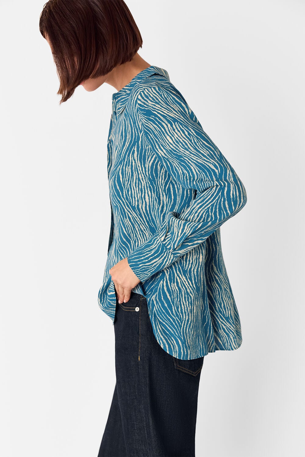 Zebra Button Up Shirt