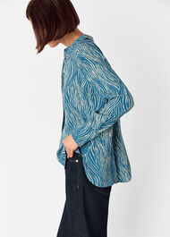 Zebra Button Through Shirt