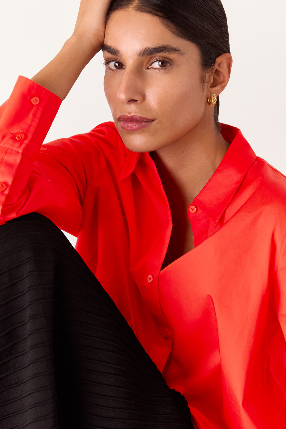Boxy Relaxed Cotton Shirt