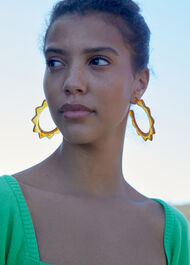 Starburst Resin Earring Orange