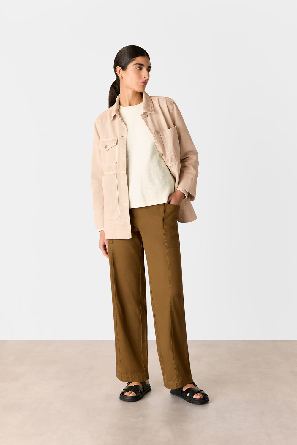 Textured Relaxed Jersey Top