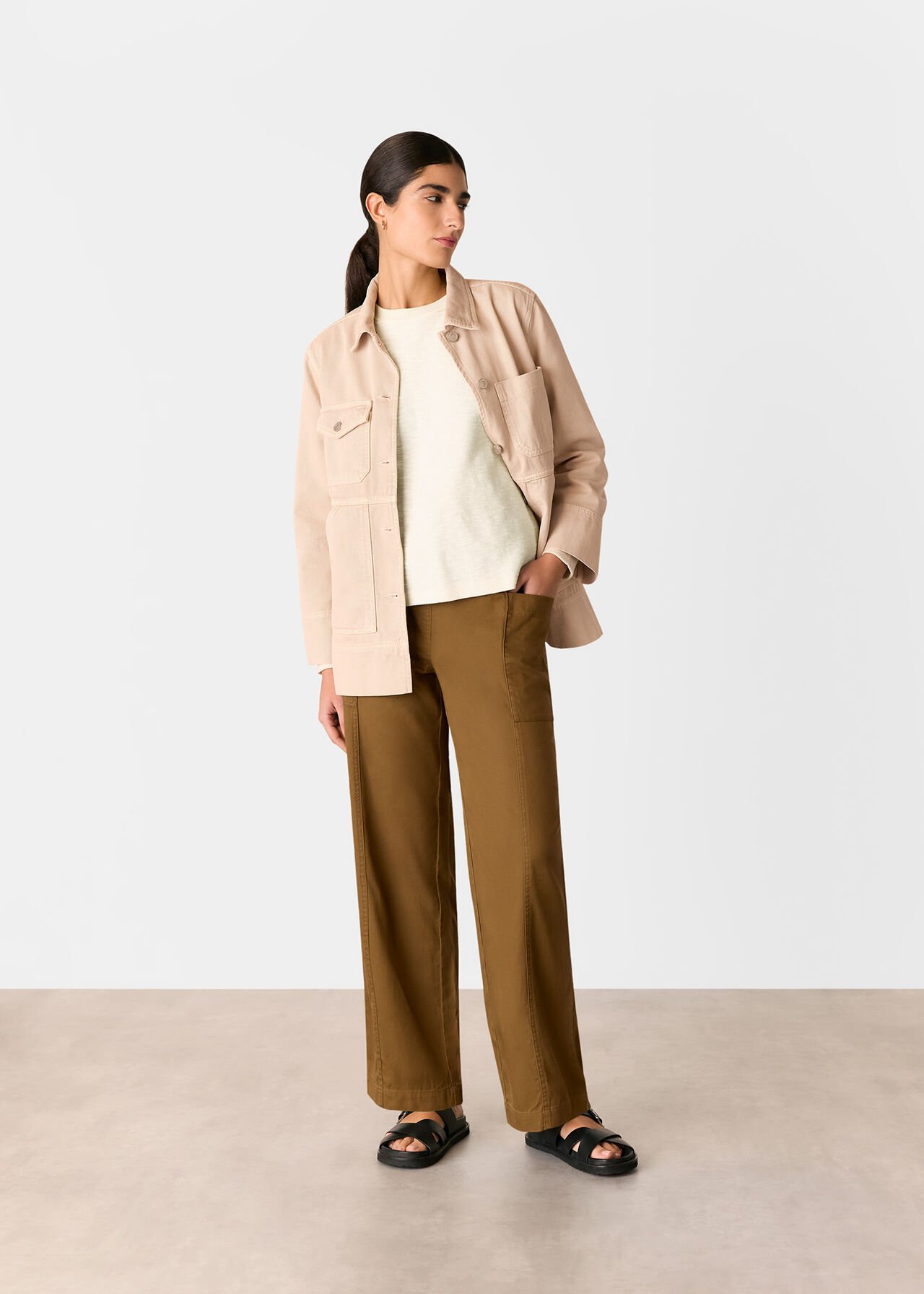Textured Relaxed Jersey Top