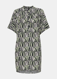 Petite Checkerboard Tiger Print Dress