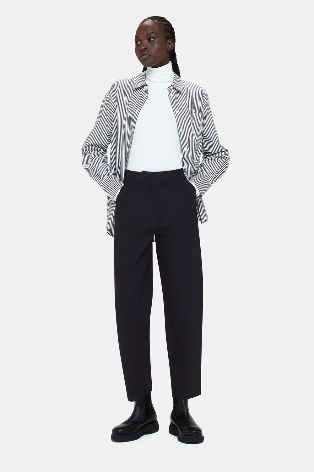 Carla Barrel Cotton Trouser