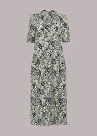 Graphic Floral Trapeze Dress