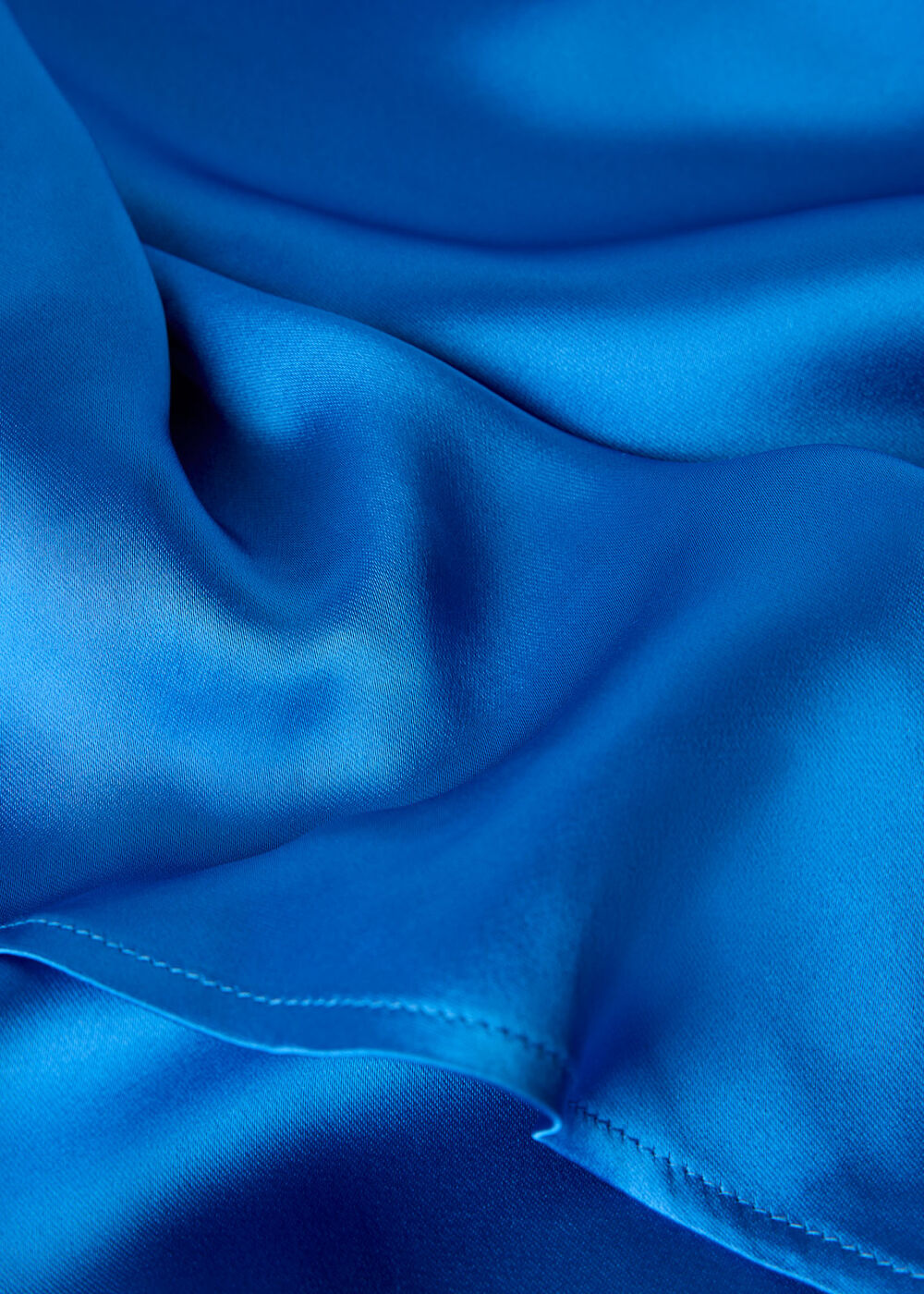 V Neck Ruffle Satin Dress