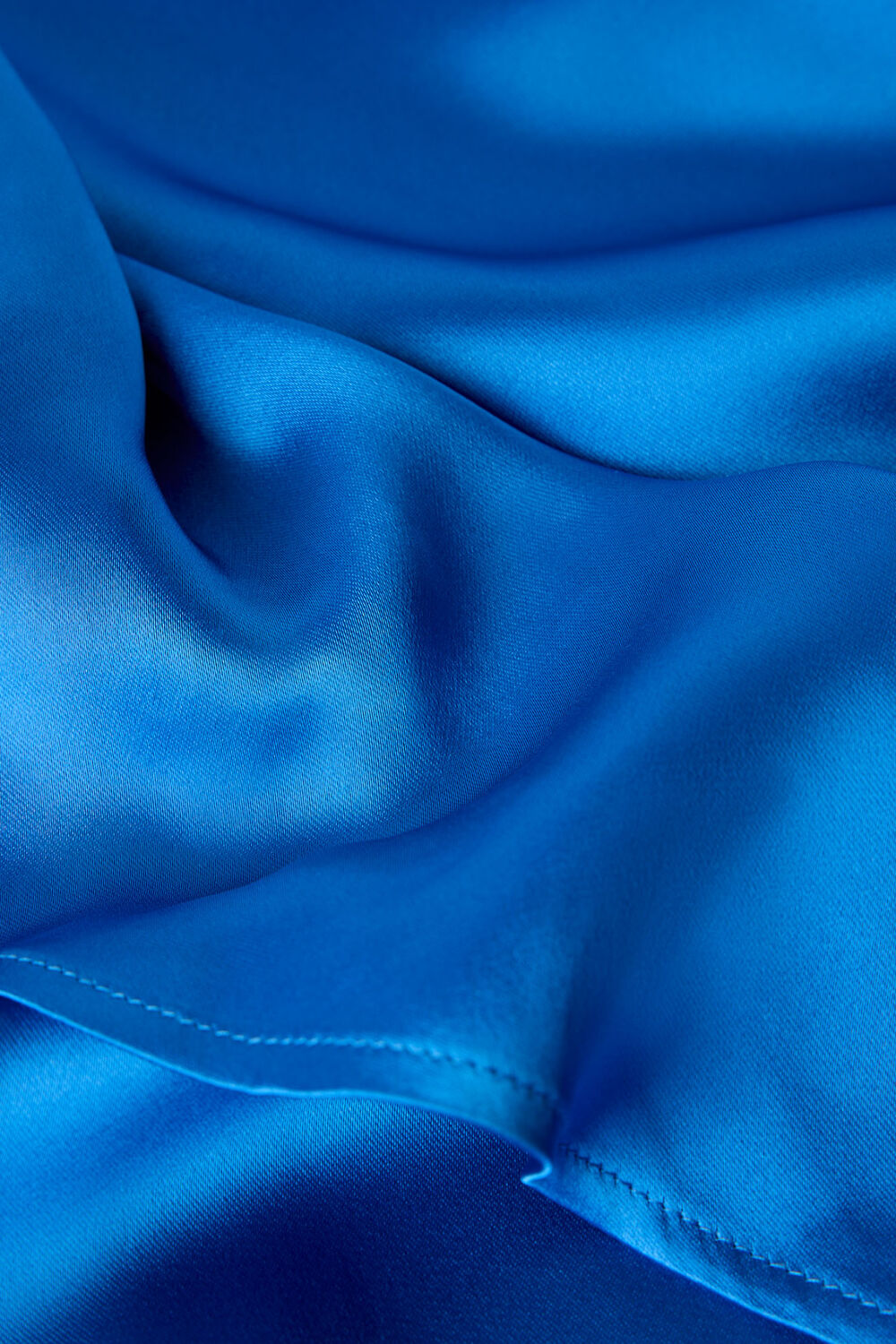V Neck Ruffle Satin Dress