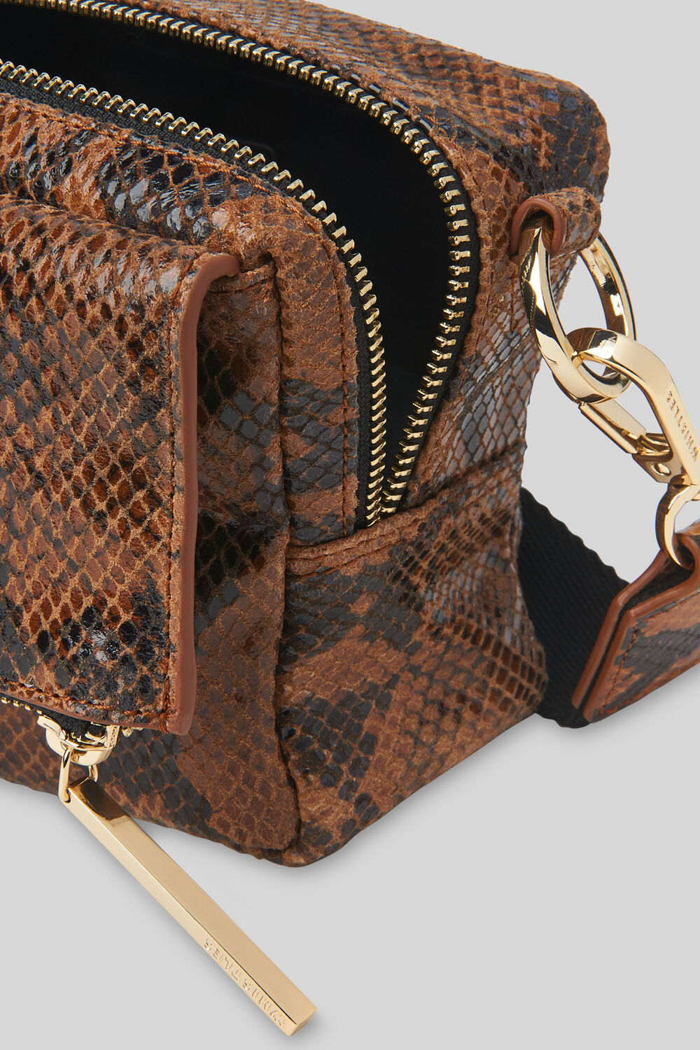 Bibi Snake Crossbody Bag Tan