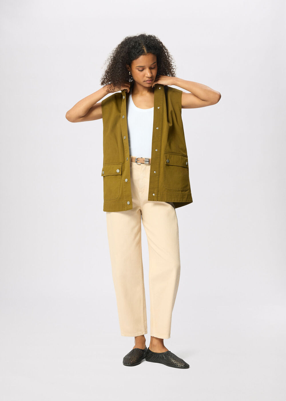 Sleeveless Safari Jacket