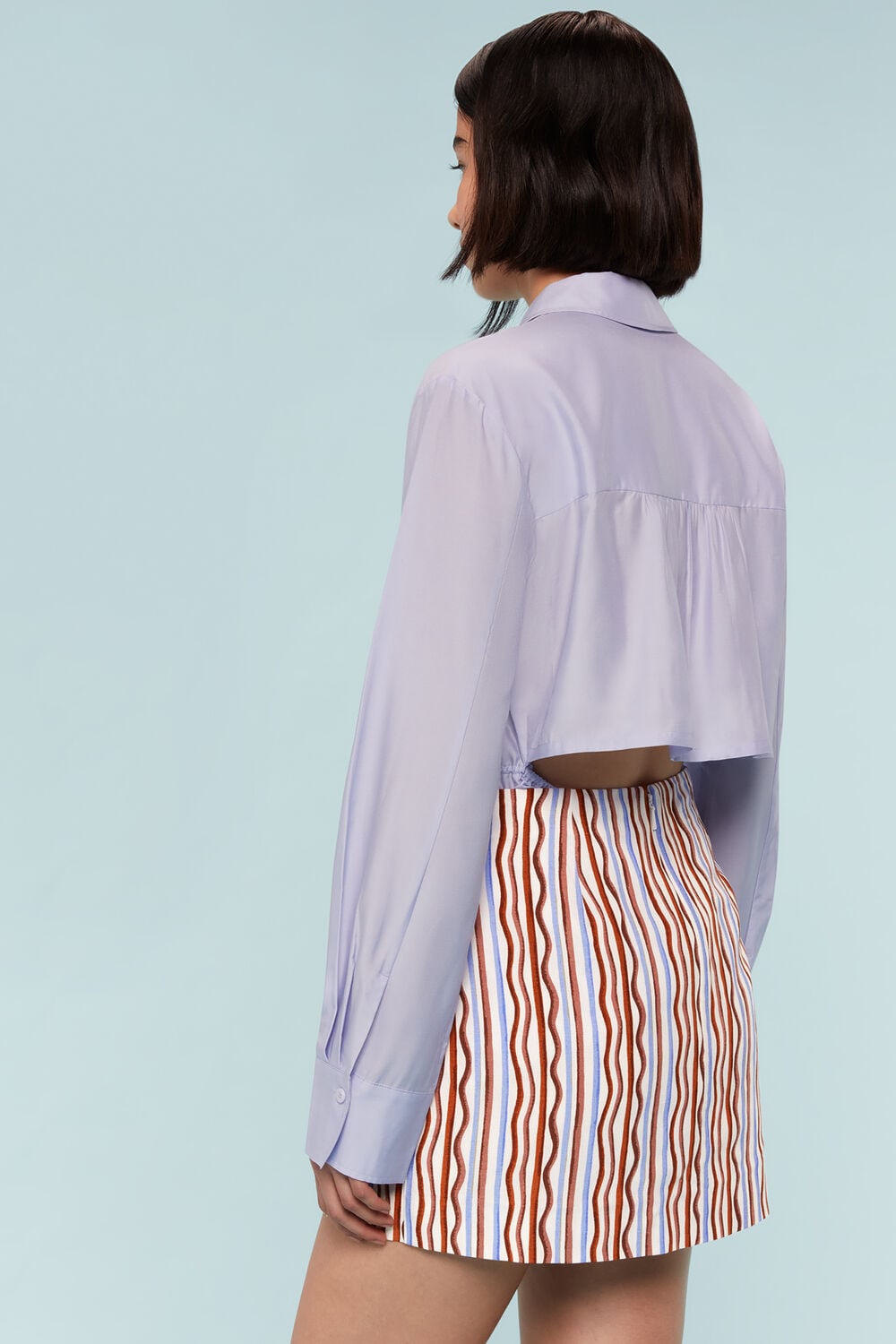 Multicolour Wiggle Stripe Mini Skirt