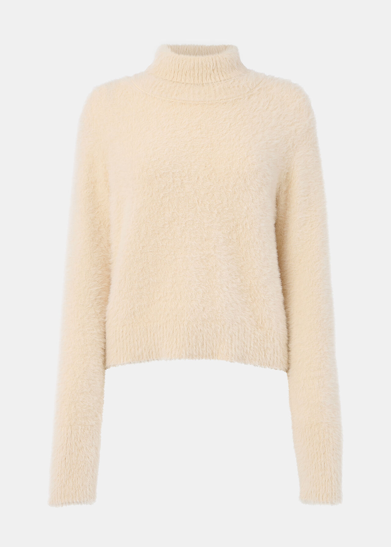 Isla Cropped Fluffy High Neck