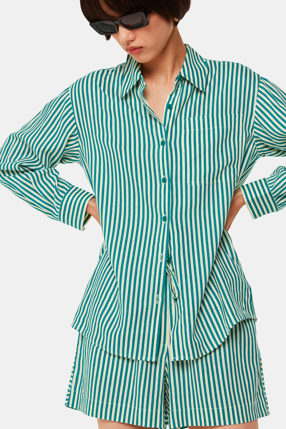 Stripe Linen Blend Short