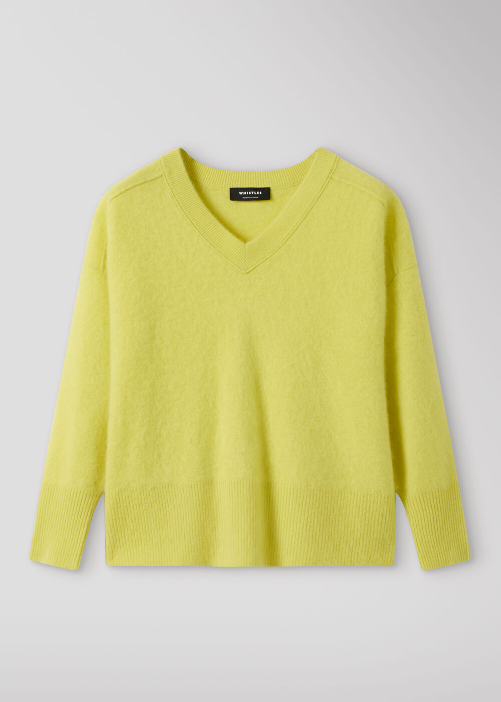 Brushed Cashmere V Neck Knit