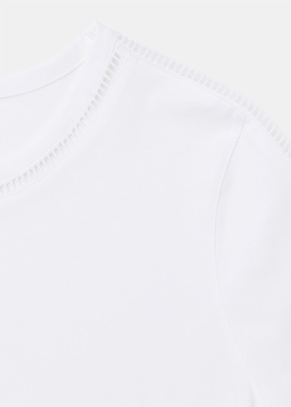 Broderie Trim Detail Tee