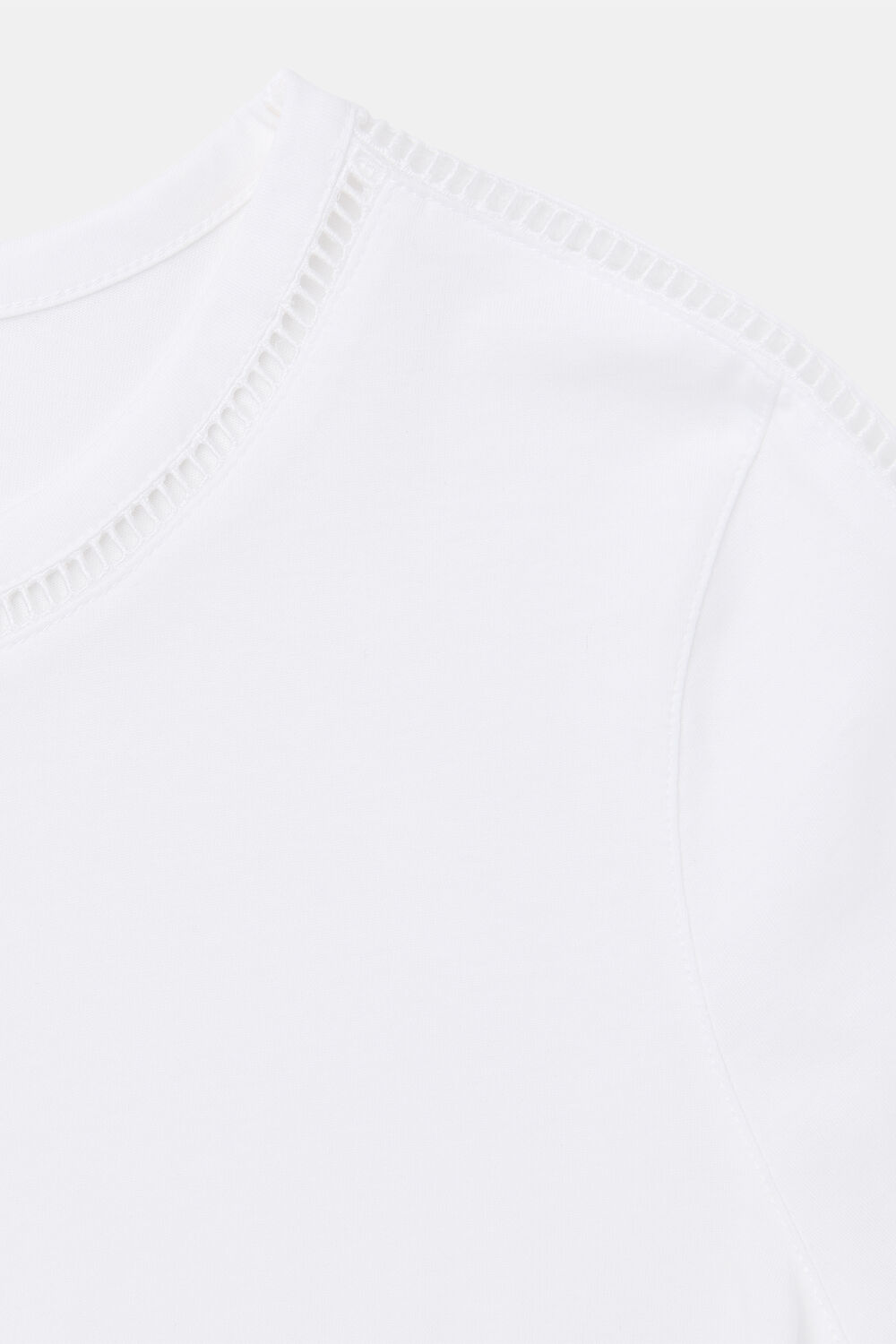 Broderie Trim Detail Tee