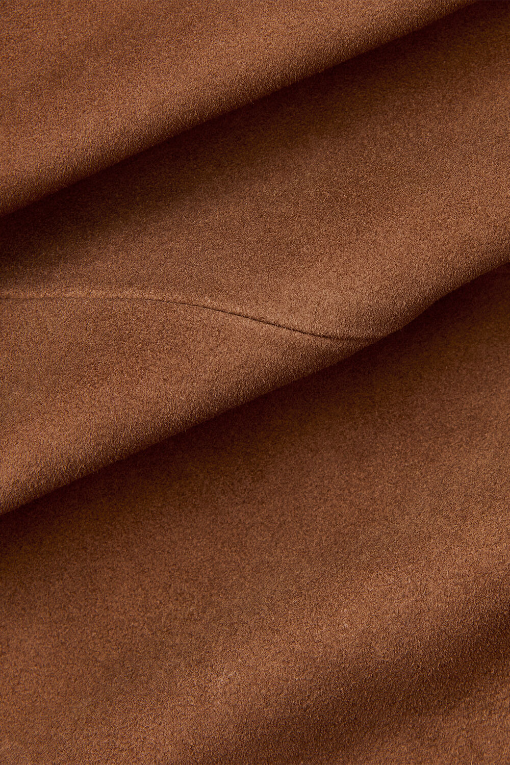 Brown Suede Longline Short