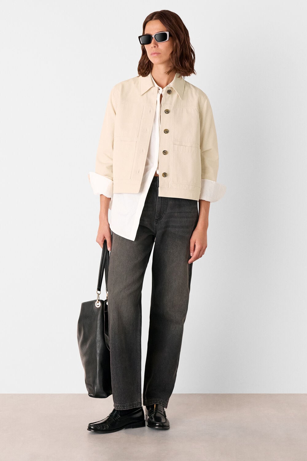 Neutral Mia Pocket Detail Jacket