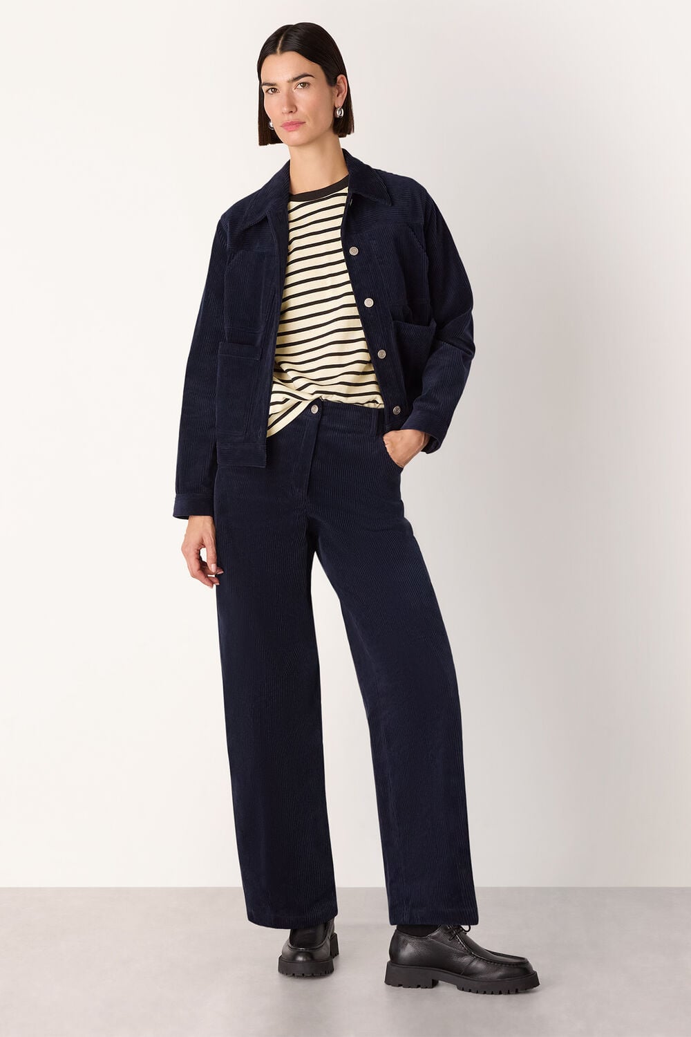 Ivory Stripe Cotton Jersey
