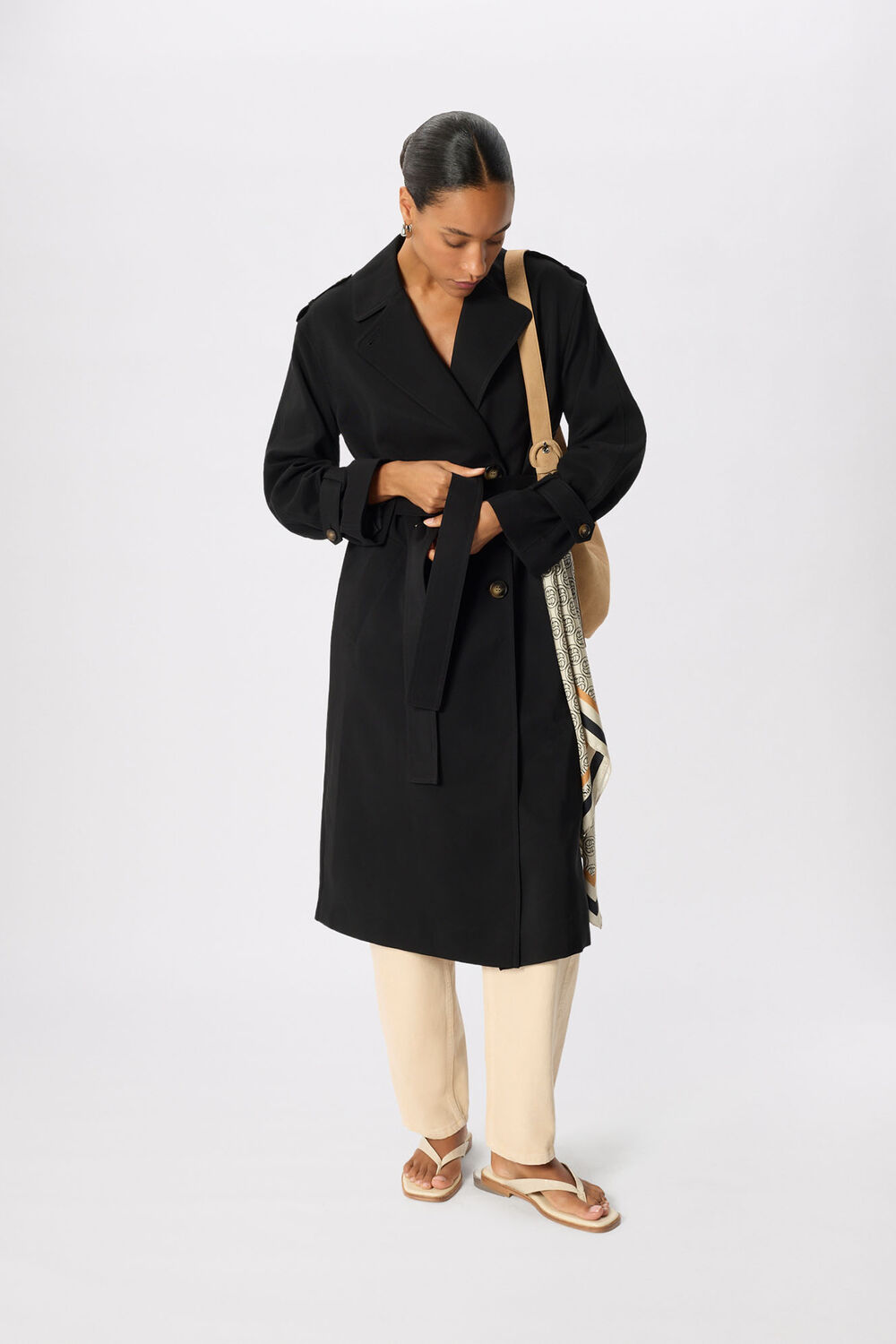Black Riley Trench Coat