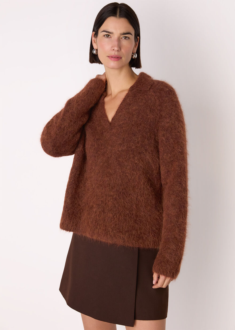 Alpaca Collar Neck Knit