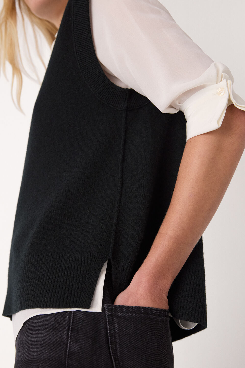 Wool V Neck Tank