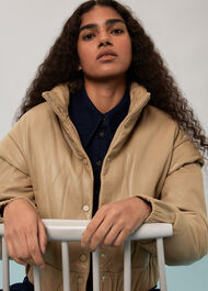 Finn Leather Puffer Jacket