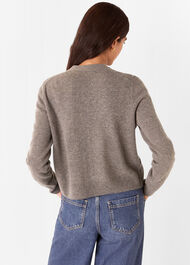 Button Front V Neck Cardigan